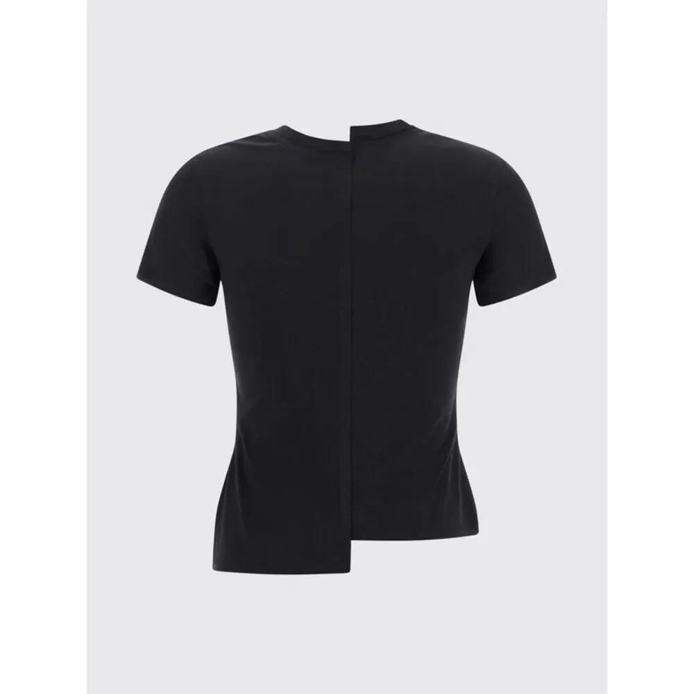 Y-3 Women Y-3 Short-Sleeved Cotton T-Shirt With Asymmetrical Hem